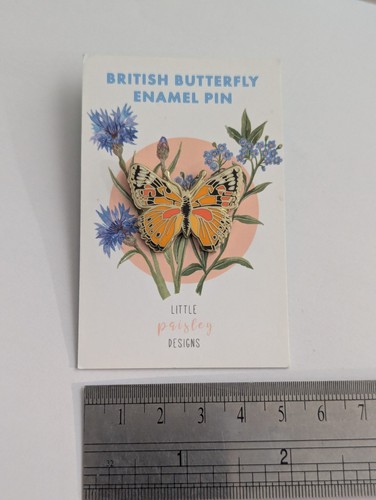 British butterfly enamel pin - enamel,