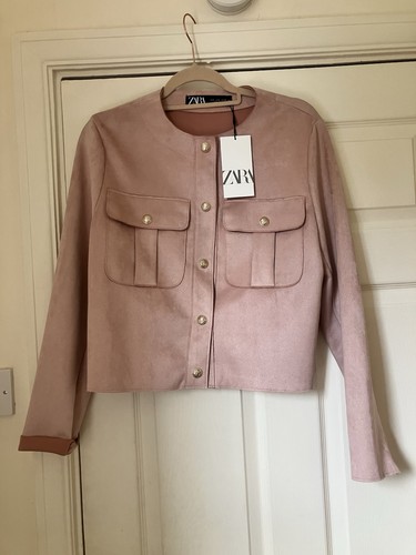 Zara suedette pink jacket - suedette,