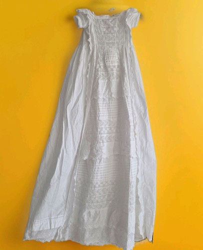 Victorian cotton christening - cotton,