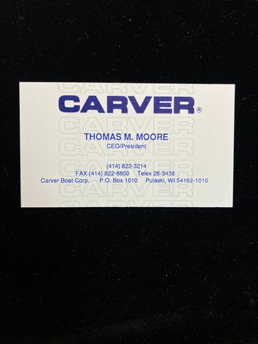 Business card carver - card, boat