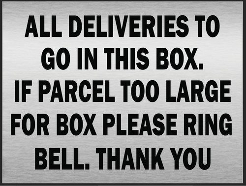 Deliveries metal sign in - deliveries,