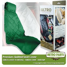 Premium Quality Diamond Quilted Front Seat Cover For Saab Forest Green