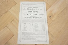 1899 Great Western GWR Railway Passenger Queen Royal Train Timetable Folkestone