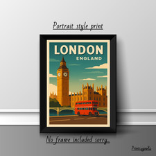 LONDON  RETRO  A4 PRINT