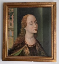 After Rogier van der Weyden "Saint Catherine" vintage framed Print