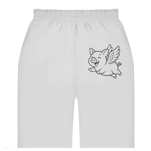Flying pig adult - adult, sweatpants