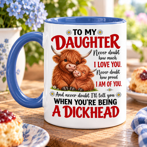 Funny daughter mug highland - mug,