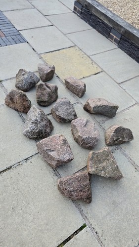 Red granite rockery stones - 13,