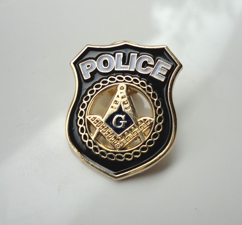 Freemason police lapel pin - freemason,