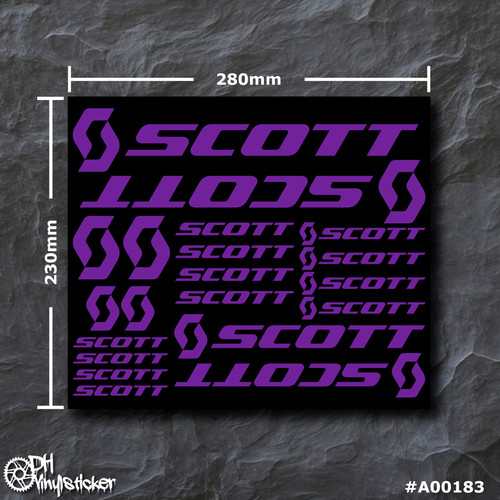 Scott sticker purple decal - scott,