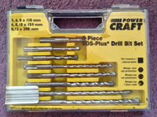 Power Craft 8 piece set of (masonry) SDS drill bits in carry case - SDS Plus*