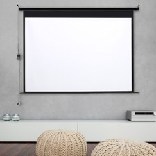 72/84/100/120inch Motorized Projector Screen Electric Projection Screen w/Remote