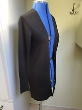MATALAN SIZE 8 BLACK MID LENGTH CARDIGAN 