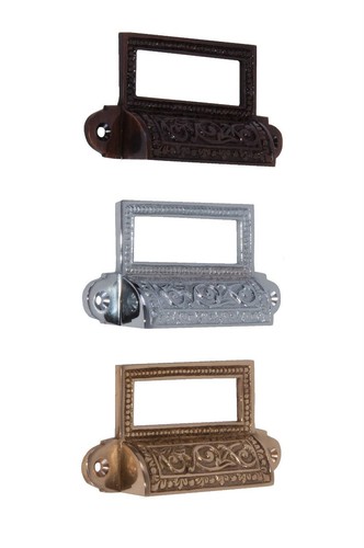 Ornate hooded drawer pulls - hooded,