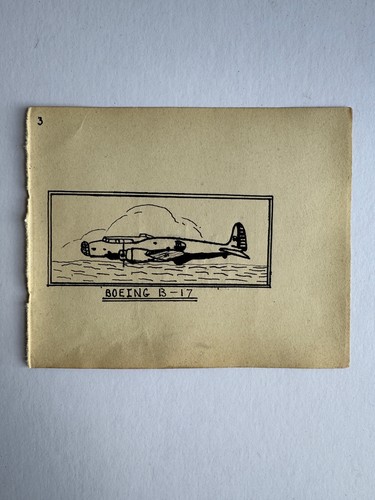 Vintage hand drawn boeing - boeing, b-17