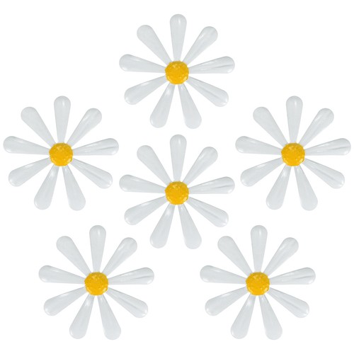 Pack metal flowers wall - 6-pack,