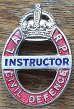 LARP WW2 Civil Defence Instructor. Local Air Raid Precautions ( LARP) Pin Badge 