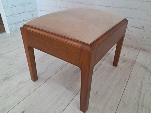 Vintage stag foot stool - vintage, beige