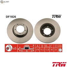 2x BRAKE DISC DF1826 FOR LDV