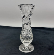 Cut Crystal Footed Vase Bud