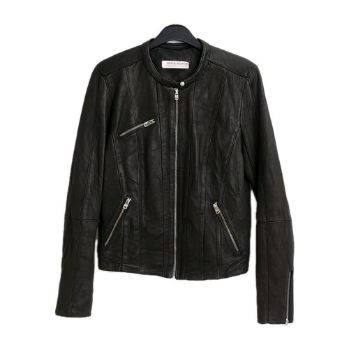 Womans black biker - biker, leather