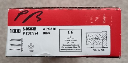 Hilti drywall screw ds03b - hilti, s-ds03b