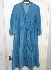 TU UK 12 long denim dress