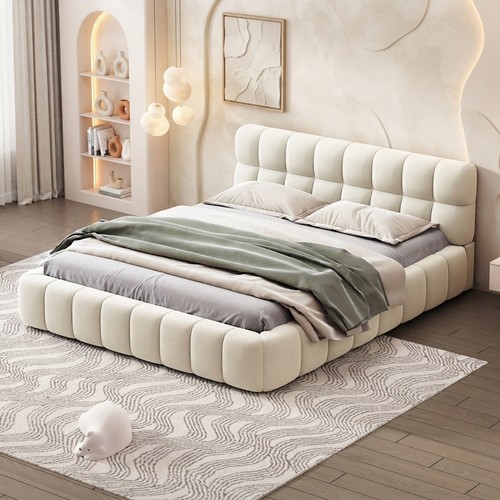 Bubble upholstered double bed - double,