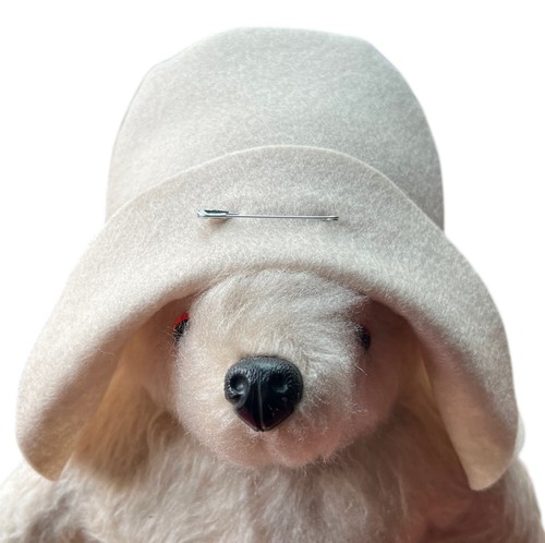 New 100 wool felt - beige, hat