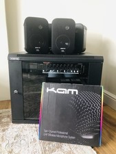 Complete PA 4 Zone System with Cabinet, Microphone and Speakers