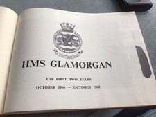 ORIGINAL 1966 - 1968 HMS GLAMORGAN COMMISSION COMMISSIONING BOOK ROYAL NAVY