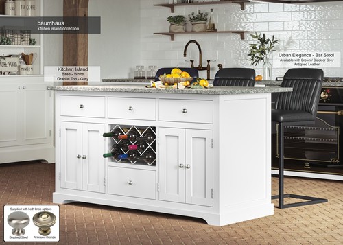 Baumhaus white kitchen island - kitchen,