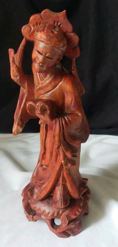 Vintage hand carved wooden - carved,