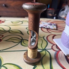 VINTAGE WOODEN BOBBIN REEL EGG