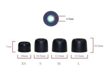 6 pairs memory foam replacement earbud tips - see list of compatible earphones