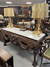 Antique Marble & Carved