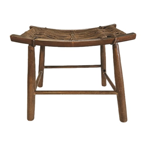 Vtg primitive wood stool - vtg,