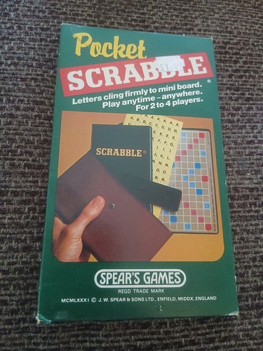 Pocket scrabble spears board - scrabble,