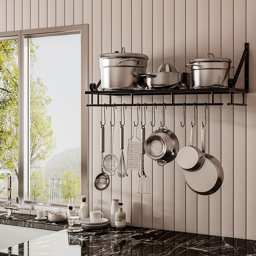 Metal pan rack - pan, wall
