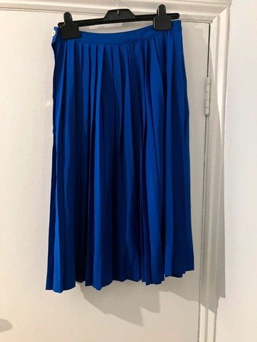 Zara blue pleated midi skirt