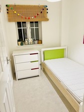 Aspace Truckle Trundle Single Bed Dormeo Mattress & Dresser Boy Girl Bedroom Set