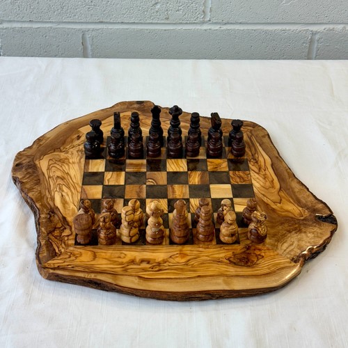 Chess set olive - ,,