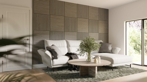 Acoustic slat square - square, tiles