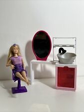 Barbie Hair Stylist Salon Sink Furniture Playset Doll  Mattel Bundle