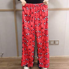Spider Man Pajama Pant Anime Cartoon Print Loose Trousers Women Men Sleep Bottom