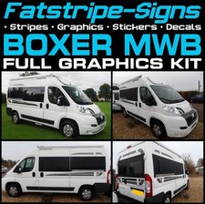 to fit PEUGEOT BOXER L2 MWB GRAPHICS STICKERS STRIPES DECALS CAMPERVAN MOTORHOME