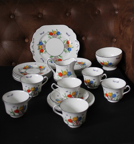 Vintage art deco crocus time - vintage,