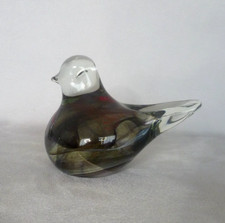 Phoenician Glass Malta Bird Paperweight. Swirl. Vintage. 10.5cm. Original Label.