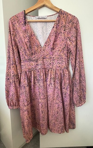 Zara pink purple animal print - pink,