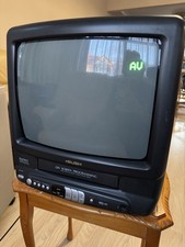 Bush 14" inch CRT TV Video Retro Gaming Display Television Built in VHS VCR 